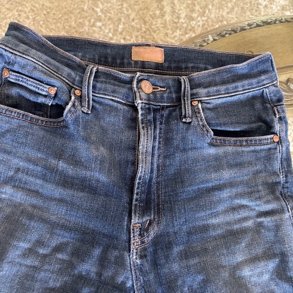 Mother Jeans Women's Size 26 The Insider Crop Step Fray Girl Crush Raw Hem - Picture 10 of 13